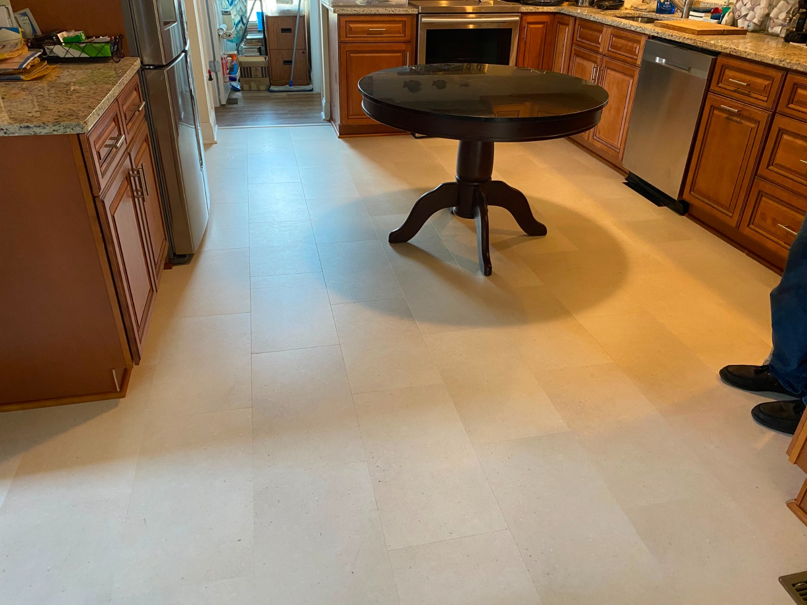 Completed kitchen floor after Handysam installation
